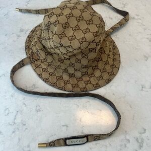 Gucci Tan/Brown Monogram Bucket Hat